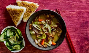Tonjiru – pork belly and root vegetable miso soup.