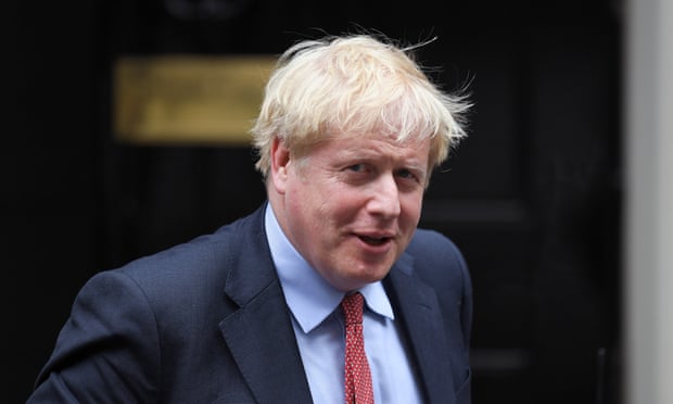 Prime minister Boris Johnson leaves Downing Street for on 8 July 2020.