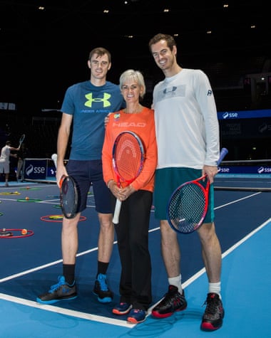 Judy Murray with her sons, Andy and Jamie