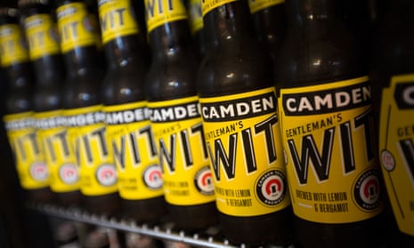 Beer made by Camden Town Brewery, which was sold to global firm AB InBev in 2015.