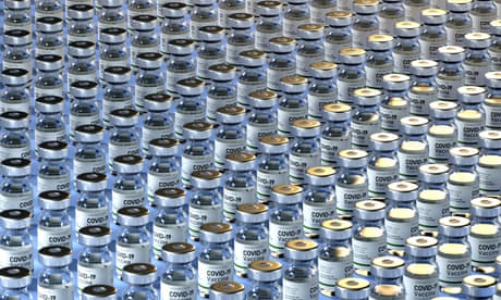 rows of vaccine vials