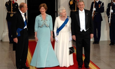 The Queen and Prince Philip with George W Bush and his wife, Laura, in 2007.