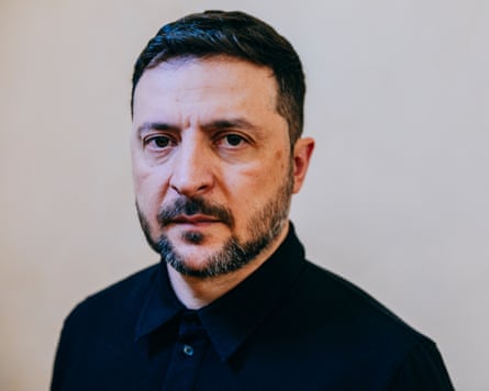 Volodymyr Zelenskyy, the Ukrainian President, during the interview.