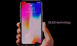 The iPhone X has a new OLED screen.