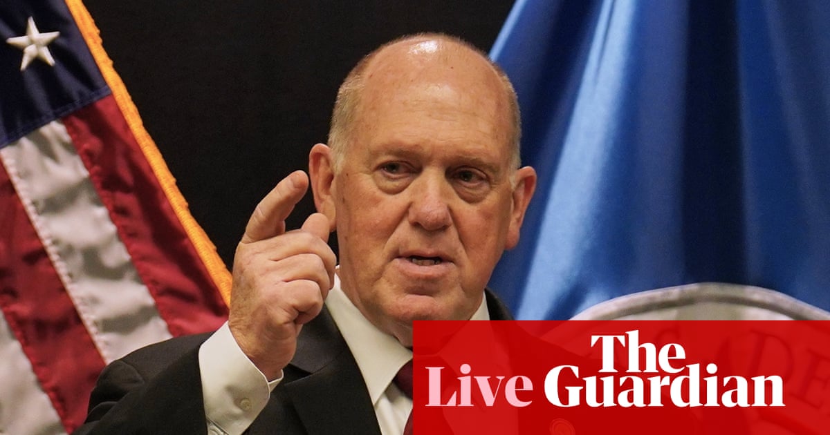 Tom Homan says that surge of immigration enforcement in Minnesota is ending - US politics live