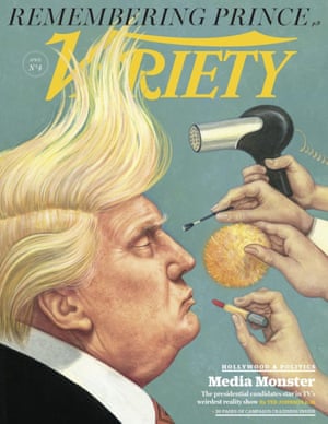 Anita Kunz for Variety“For decades I’ve been doing politically oriented illustration, but this is a presidency the likes of which I’ve never seen. The first president I lampooned was Carter. The most critical art I did was of Bush. I was hoping never to have to draw Trump. I don’t want his visage in my brain. But Variety wanted me to do a take on the famous George Lois Nixon Esquire cover and I loved the concept. I felt there was an erosion of satire after Sept. 11. It was a long time after that before I could do any pointed political satire and have it published in the mainstream media.”