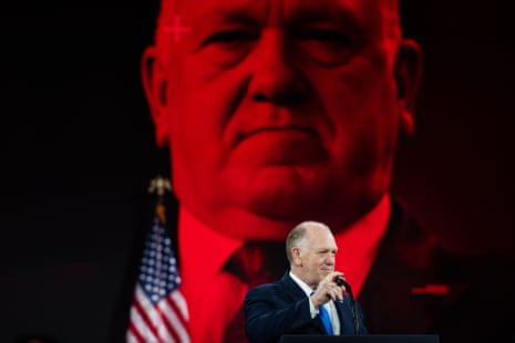 a man speaks into a microphone