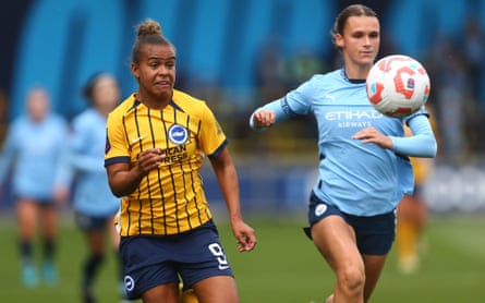 Nikita Parris in action for Brighton against Manchester City