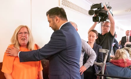Theresa Mallett with Humza Yousaf