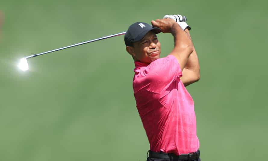 Tiger Woods on the 5th hole at Augusta.