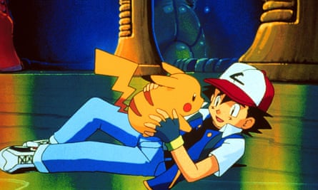 Pikachu and Ash.