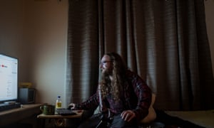 Mick Smart, one of the participants in Life on the breadline, photographed at home at Lakes Entrance, Victoria