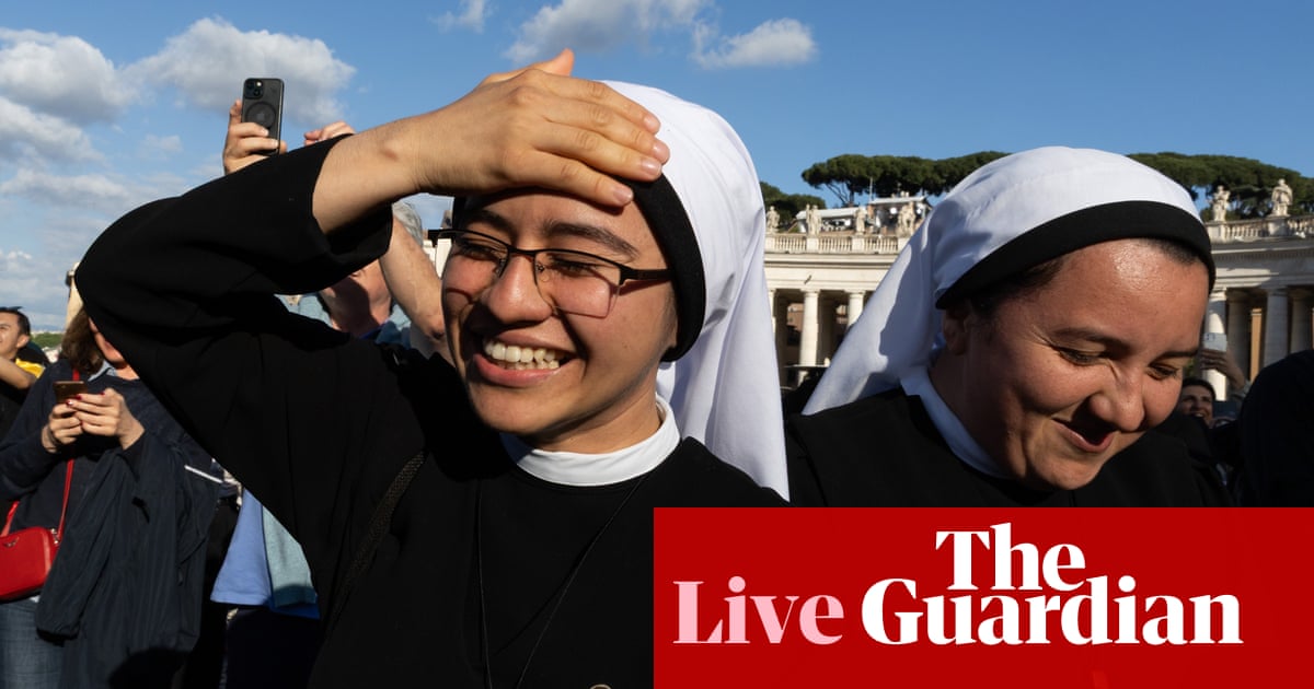 Pope Leo XIV to hold his first mass as pontiff as Catholics around the world celebrate live