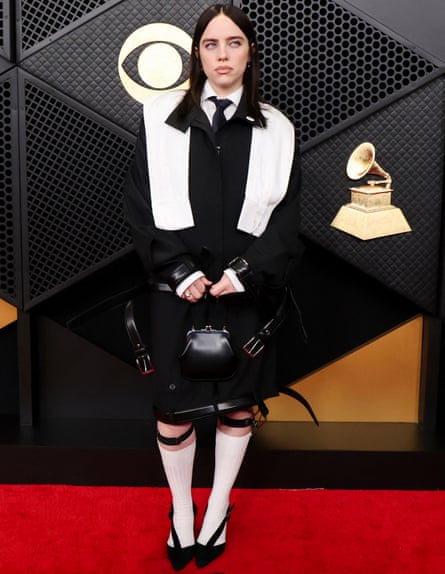 Billie Eilish at the Grammys in her Hodakova ensemble.