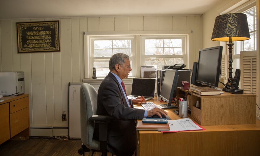 Chaudry in his home office.