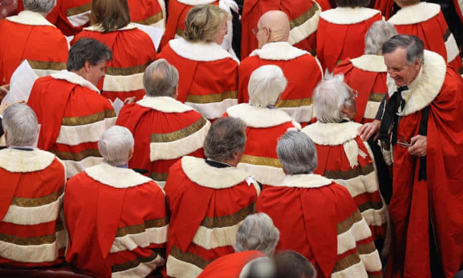 Peers in the House of Lords, London