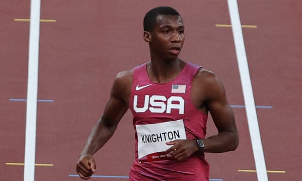 Erriyon Knighton competes in the men’s 200m semi-finals at the Tokyo Olympics last year.