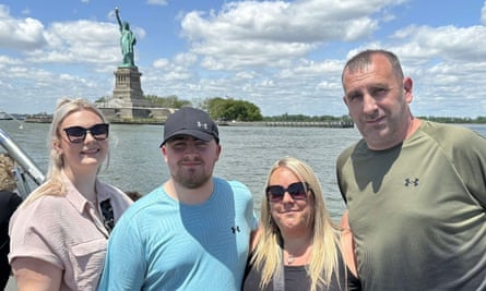 Luke Littler in New York.