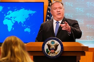 You’re the puppet. No, you’re the puppet. Secretary of state Mike Pompeo at a briefing today.