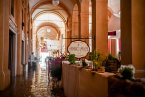 A flooded restaurant in Lugo