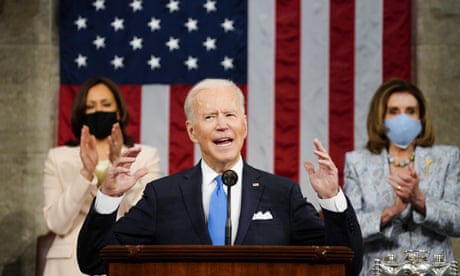 Joe Biden addresses a joint session of Congress in April  last year.