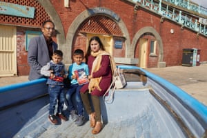 Liza Faruk and family, who were visiting Brighton from Worthing