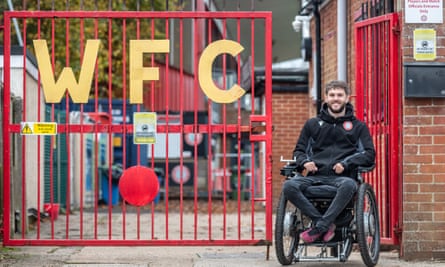 George Dowell by the gate at Worthing’s ground