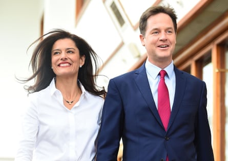 Deputy Prime Minister and Liberal Democrat leader Nick Clegg arrives with his wife Miriam Gonzalez Durantez to deliver his keynote speech on the last day of the Liberal Democrat Autumn conference at the SECC on October 8, 2014 in Glasgow, Scotland