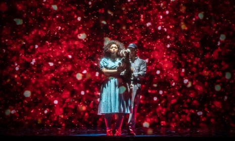 Toto is the quiet star … Georgina Onuorah as Dorothy with Ben Thompson operating Toto in The Wizard of Oz.