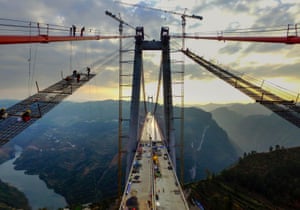 Qingshui River Bridge in Guizhou, China