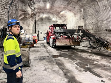 Jim Lidström leads the team tunnelling towards the Per Geijer deposit in the LKAB iron ore mine in Kiruna