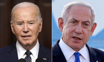 Composite photo of Joe Biden and Benjamin Netanyahu