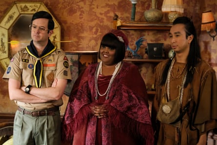 Plenty of fun … Richie Moriarty, Danielle Pinnock and Román Zaragoza in Ghosts US.