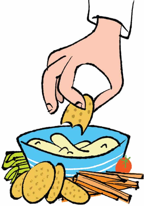 Do your mates freak out if you go in for a second dip of hummus? Solution: get new mates.