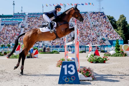 Ros Canter and Lordships Graffalo compete in the individual eventing jumping final.