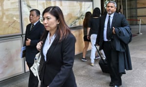 Defence lawyers for Kho Jabing leave the  supreme court in Singapore after his appeal was rejected