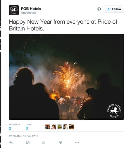 Pride of Britain hotels wish everyone a happy new year even though it isn’t.