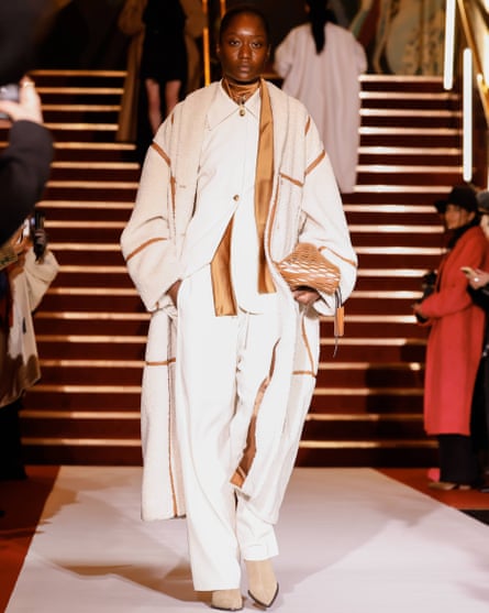 A model wears a Litkovska creation in the Paris show on Wednesday.