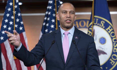 Hakeem Jeffries said his caucus would look for opportunities to work with Republicans, but would also resist extremism ‘whenever necessary’. 