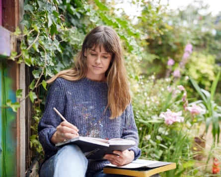 Artist moving successful workplace garden