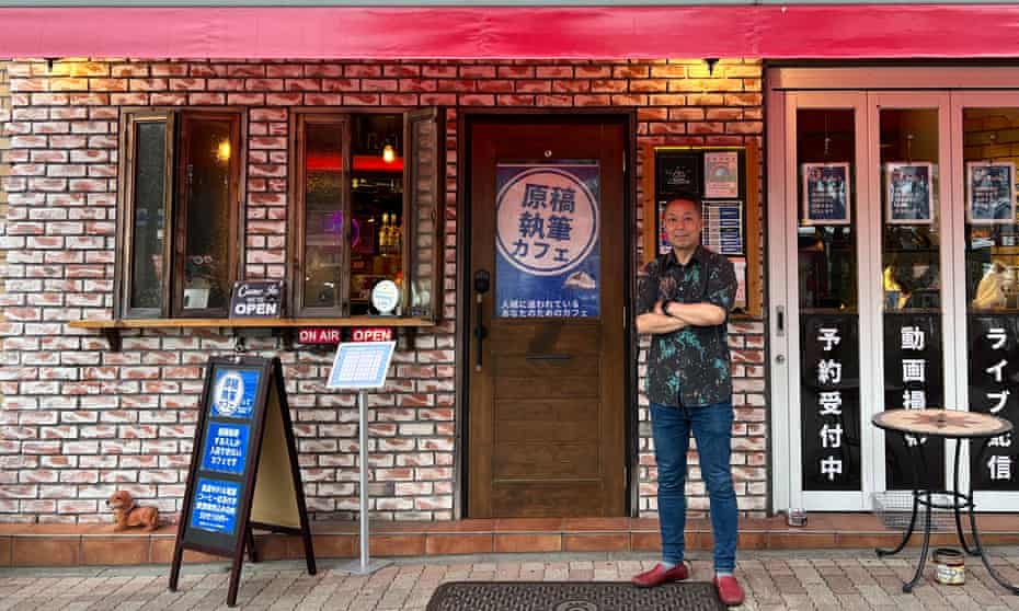 The Manuscript Writing Cafe's proprietor, Takuya Kawai.