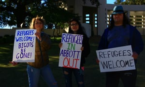 texas syrian refugees protest
