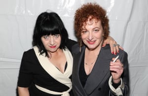 Lydia Lunch with photographer Nan Goldin at Kitchen NYC last year.