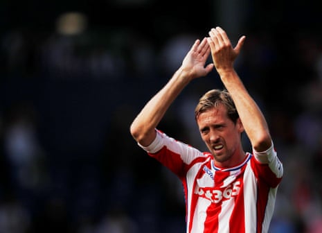 Crouch applauds the fans after the final whistle