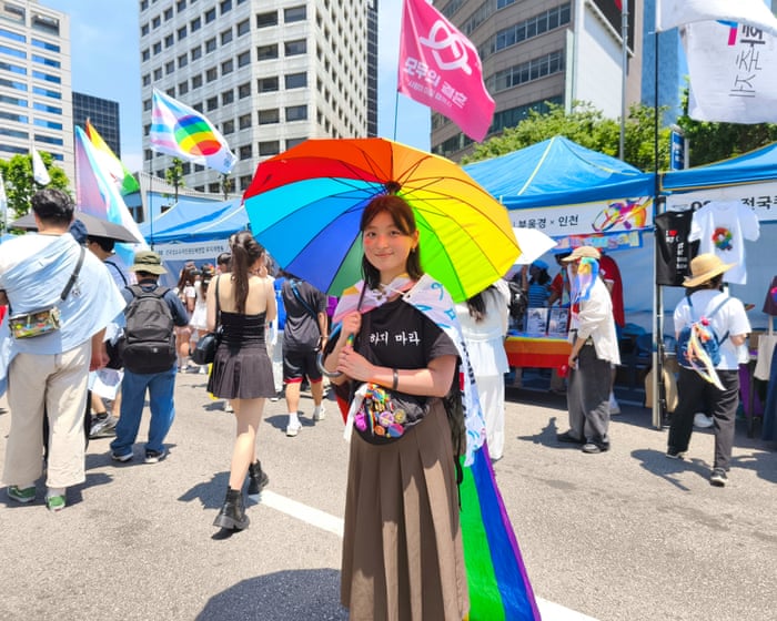 ‘Stop pretending we don’t exist’: Seoul fills its streets with Pride colour