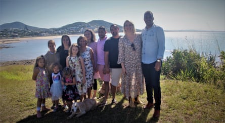 Sandra with her children and grandchildren in April 2020