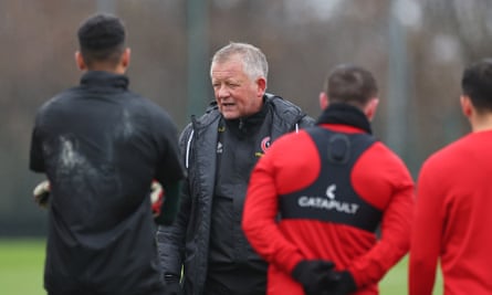 Chris Wilder back in the game, earlier.