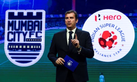 Manchester City’s chief executive Ferran Soriano in India after Mumbai City FC became part of City Football Group in November 2019.