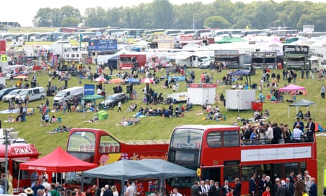 Smaller crowd than normal on The Hill at Epsom.