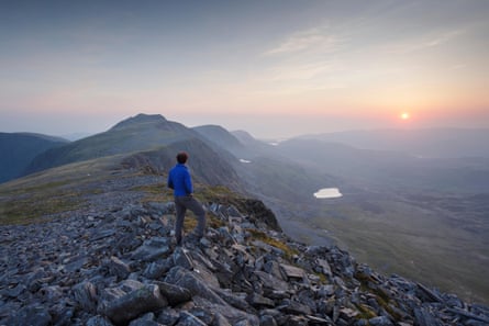 A man in Snowdonia national park